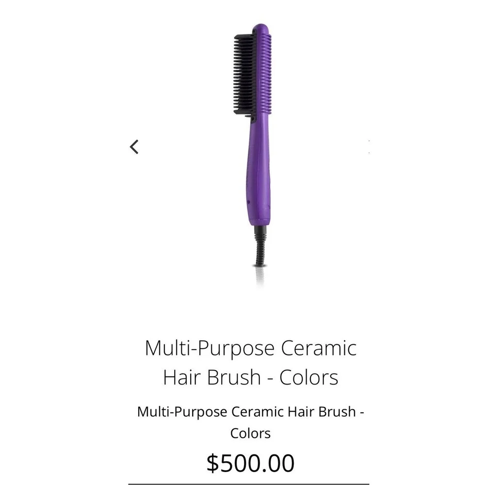 Royale Multi-Purpose Ceramic Hair Brush Purple Professional 450F Dual Voltage‎
